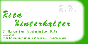 rita winterhalter business card